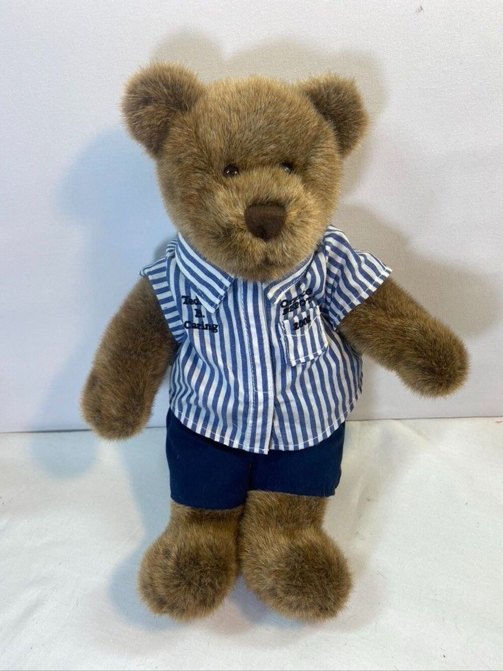 BUILD A BEAR OFFICE DEPOT 2002 BEAR TEDDY B CARING 14" PLUSH STUFFED ANIMAL